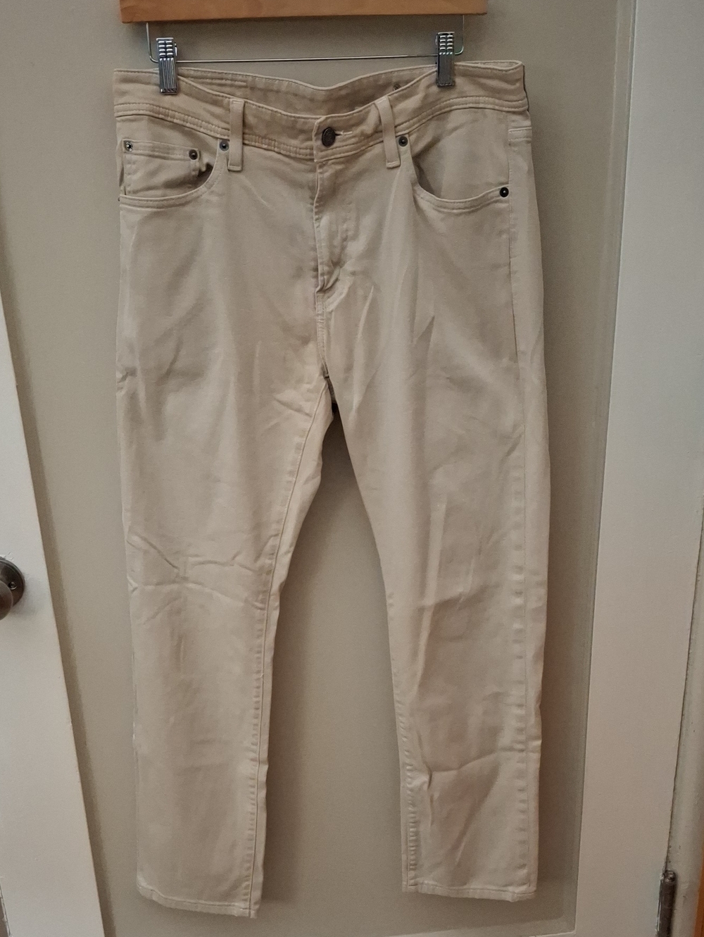 G/FORE Men’s Slim Straight Jeans Pants in Beige_1